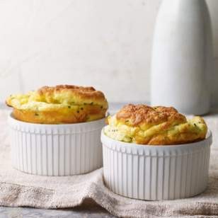 Chive & goat cheese soufflés