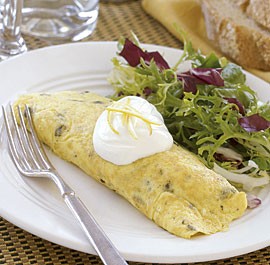 Chive & Gruyère omelet