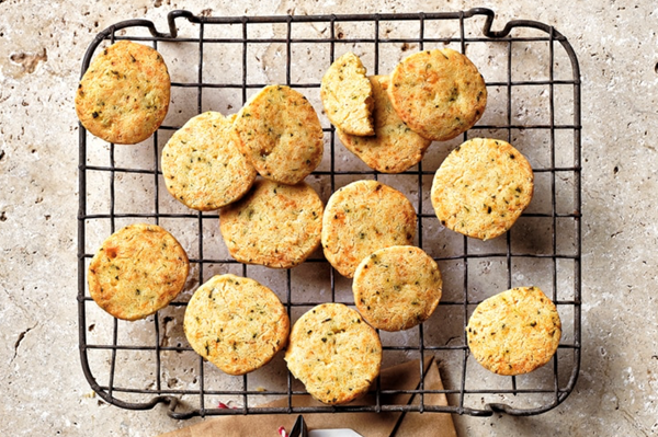 Chive and Comté Christmas savoury gifting biscuits