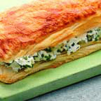 Chive and mascarpone layer