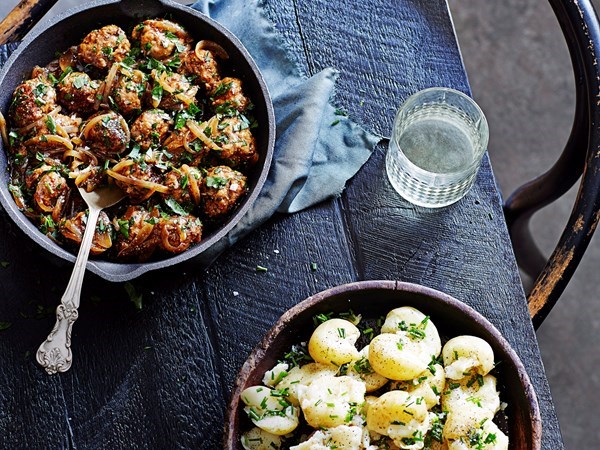 Chive-crusted potatoes