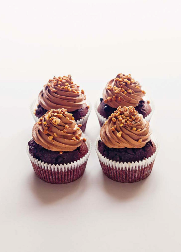 Choc-caramel cupcakes
