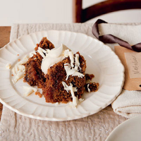 Choc chip coffee pudding