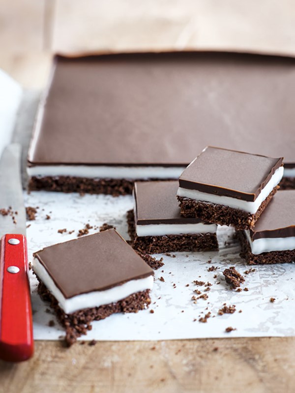 Choc-peppermint slice