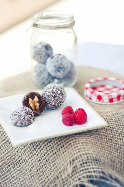 Choc protein truffles