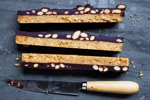 Chocolate & almond butter slice