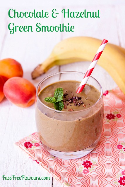 Chocolate & hazelnut spread green smoothie