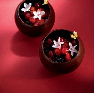 Chocolate & jasmine sphere