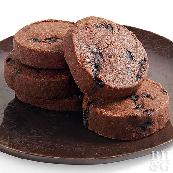 Chocolate & olive cookies
