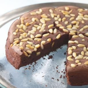 Chocolate & pine nut torte