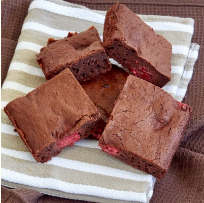 Chocolate & raspberry brownies