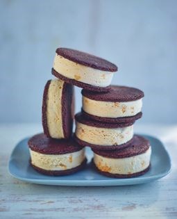 Chocolate & salted caramel ice-cream sandwiches