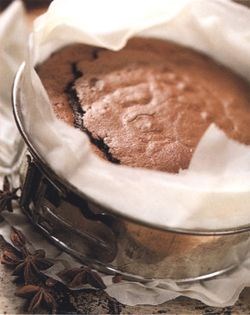 Chocolate & star anise mousse cake