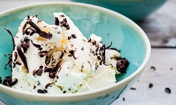 Chocolate, almond and pear Eton mess
