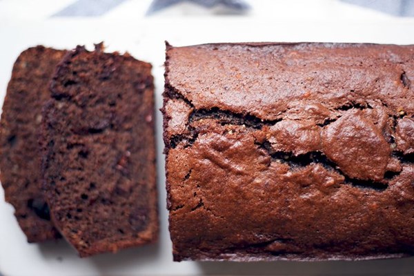 Chocolate almond banana bread