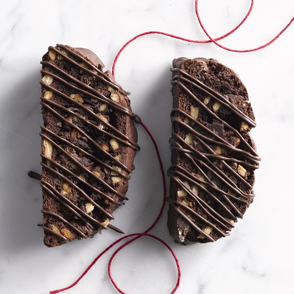 Chocolate almond biscotti