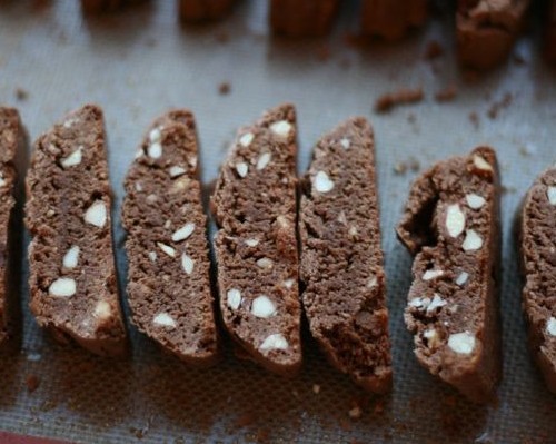 Chocolate almond biscotti