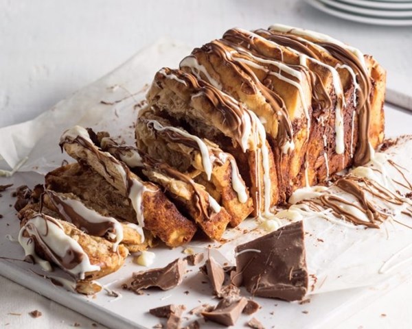Chocolate almond pull-apart bread