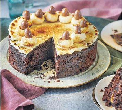 Chocolate almond simnel cake