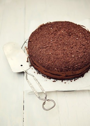 Chocolate almond sour cream coffee cake