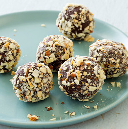 Chocolate-almond truffles