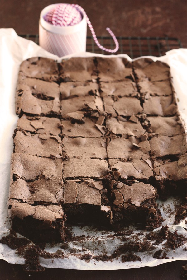 Chocolate and Assam tea prune brownies