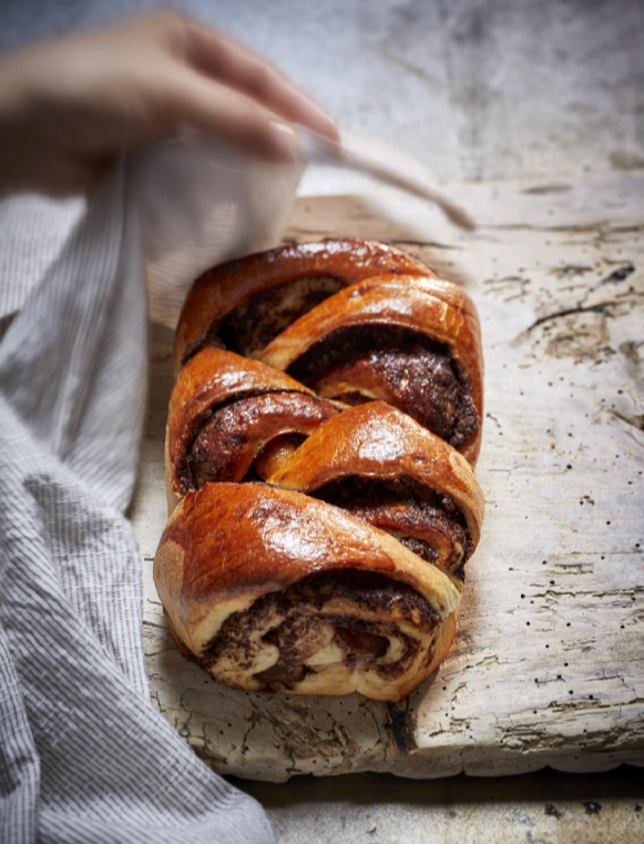 Chocolate and banana brioche