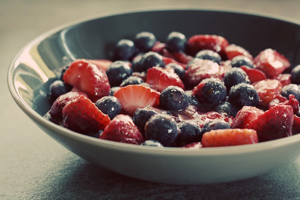 Chocolate and berry cobbler