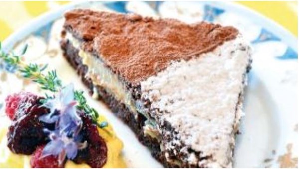 Chocolate and caramel brownie
