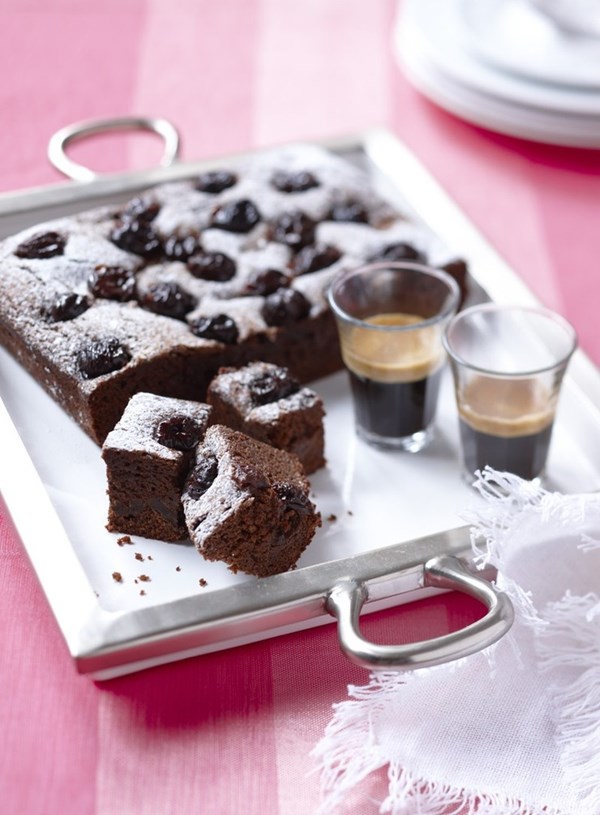 Chocolate and cherry brownie