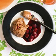 Chocolate and cherry semifreddo