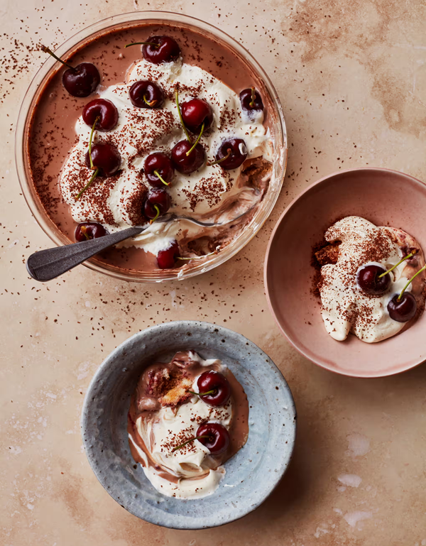 Chocolate and cherry trifle