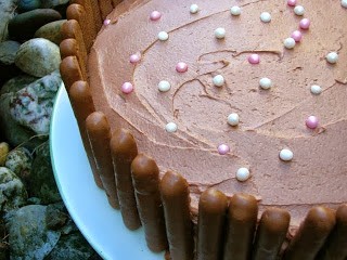 Chocolate and cranberry red wine cake