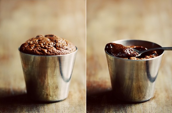 Chocolate and espresso coffee fondants