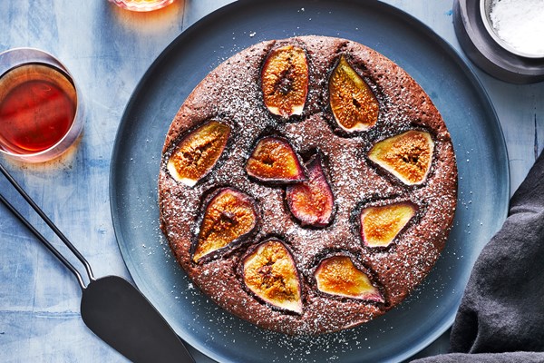 Chocolate and fig cake