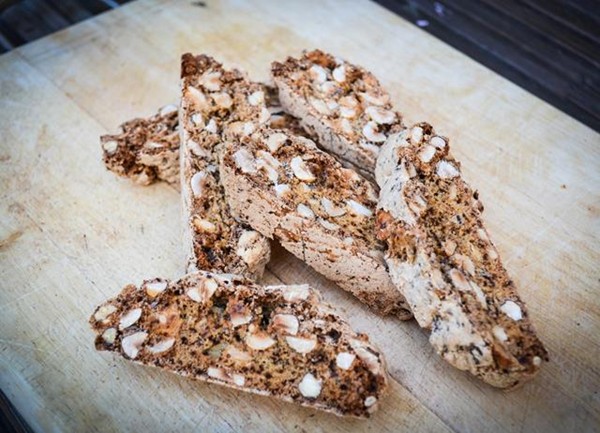 Chocolate and hazelnut biscotti