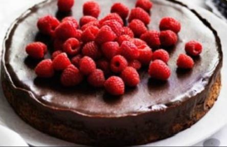Chocolate and hazelnut cake with espresso ganache