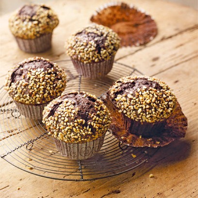 Chocolate and hazelnut muffins