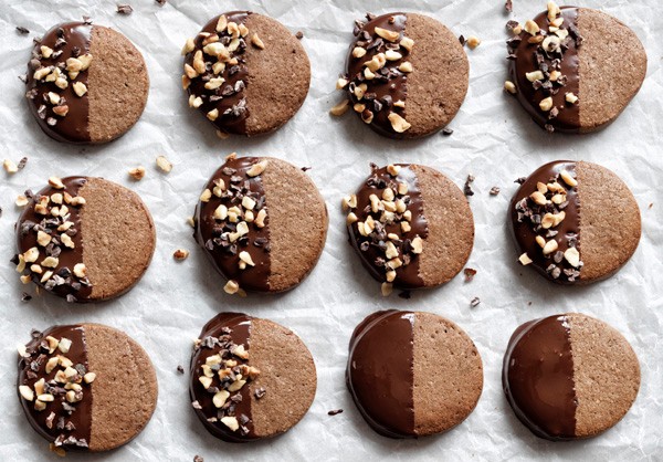 Chocolate and hazelnut sablés