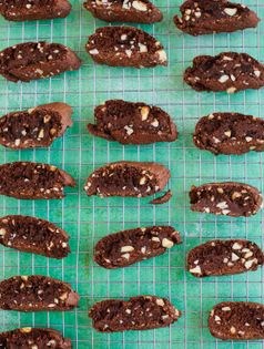 Chocolate and macadamia biscotti
