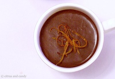 Chocolate and orange crèmes