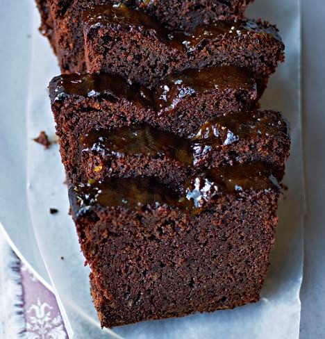Chocolate and orange marmalade loaf cake