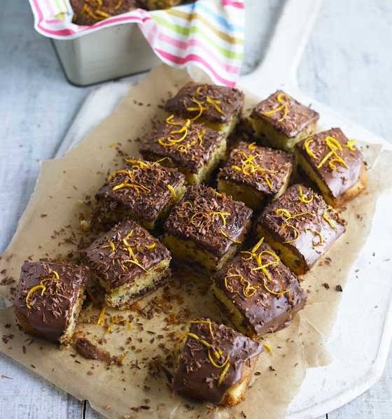 Chocolate and orange traybake