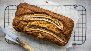 Chocolate and peanut butter banana bread