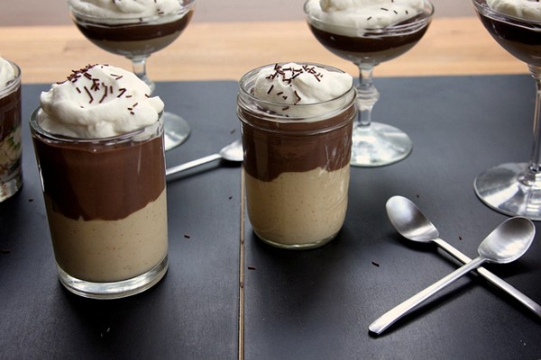 Chocolate and peanut butter pudding