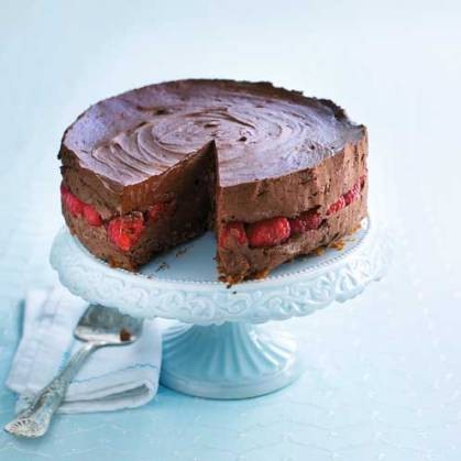 Chocolate and raspberry torte
