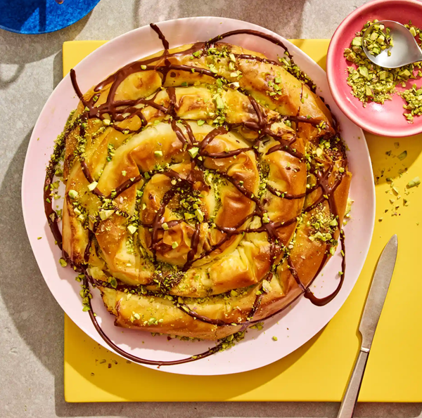 Chocolate and ricotta börek