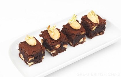 Chocolate and salted almond brownies