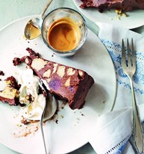 Chocolate and Tia Maria fudge cake