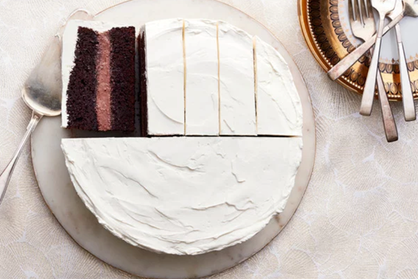 Chocolate-and-vanilla pudding cake